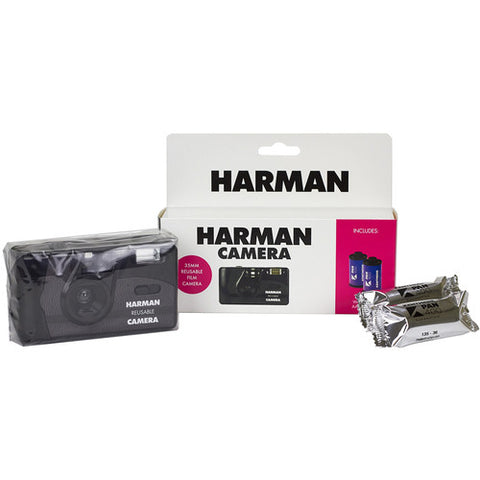 Reusable 35mm Film Camera with 2 Rolls of Film HARMAN technology