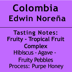Colombia Edwin Noreña - Purple Honey - 200 grams