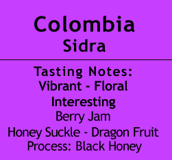 Colombia Sidra - Black Honey - 200 grams